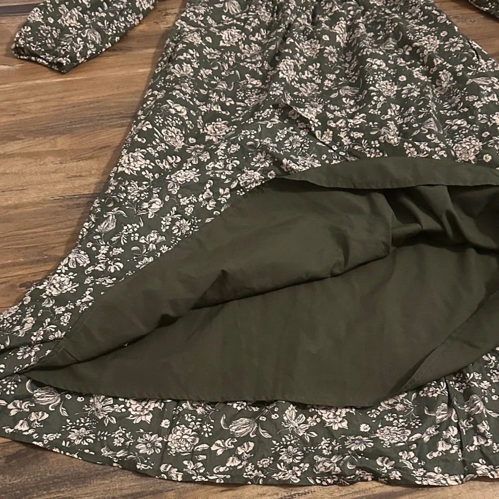 Hatch Forest Green Floral Long Sleeve Maternity Dress - Picture 4 of 5